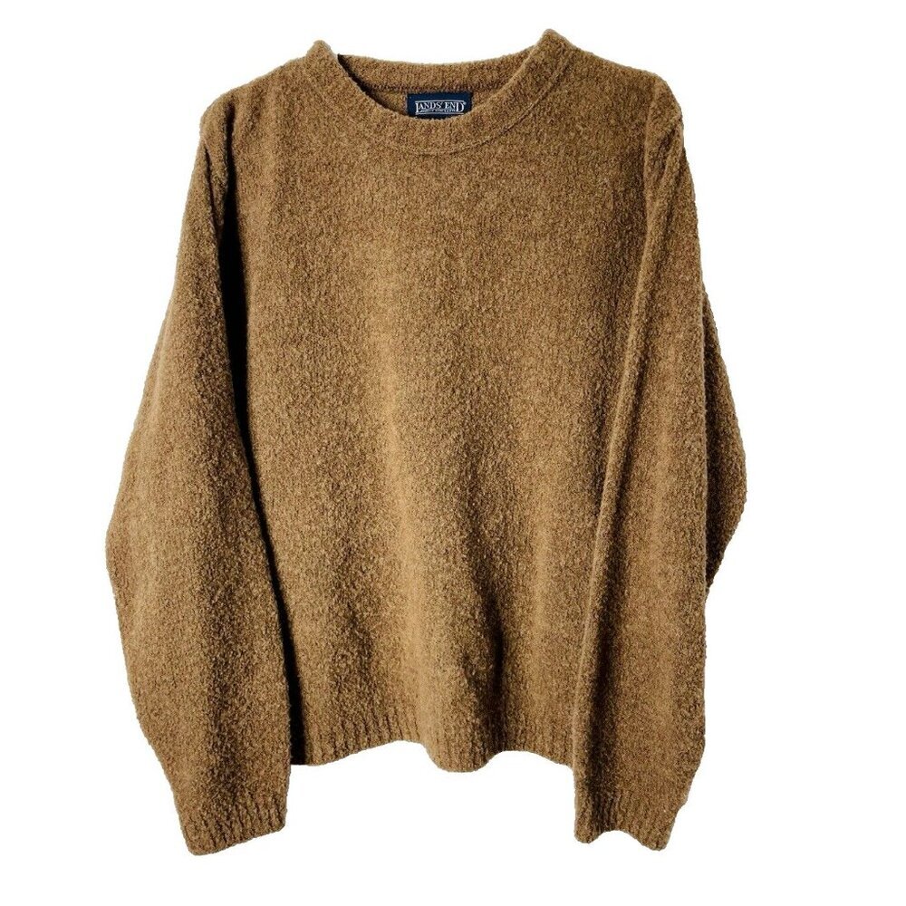 Lands' End Brown Crew Neck Sweater